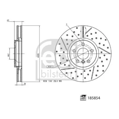 Mejor Precio Disco de freno FEBI BILSTEIN 185854